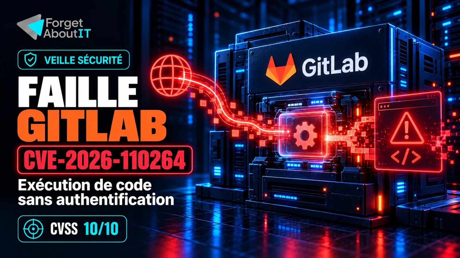 Faille GitLab CVE-2026-110264 : une connexion non authentifiée atteint un serveur GitLab et déclenche une alerte d'exécution de code