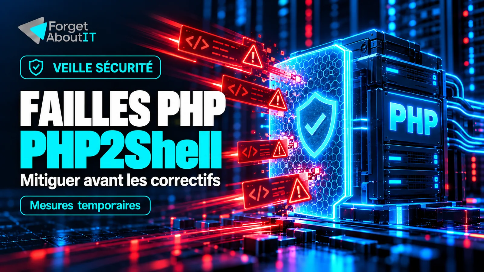 Failles PHP et PHP2Shell : illustration d'un filtrage temporaire devant un service PHP, sans remplacer l'installation des correctifs