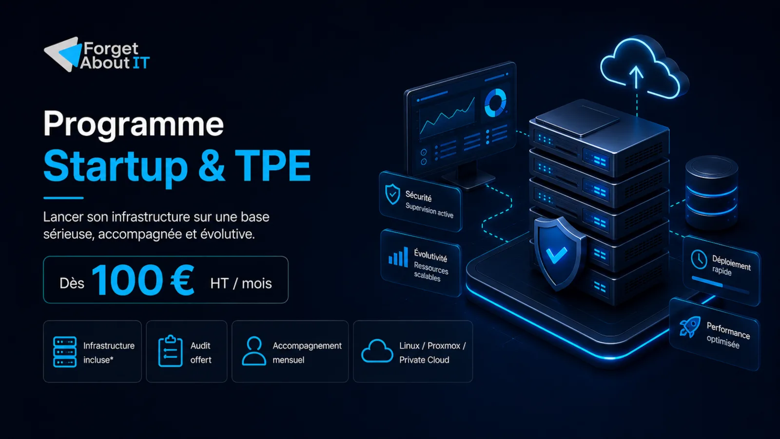 Illustration du Programme Startup & TPE pour lancer une infrastructure accompagnée